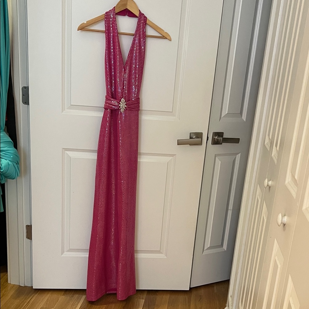 St John Fuschia gown
